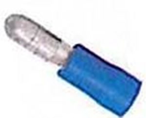 Obrázek z Zástrčka kruhová 4,0 mm modrá, 100 ks 