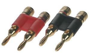 Obrázek z Dual banana konektor pro kabel do 10mm (pár) 