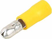Obrázek Zástrčka kruhová 5,0 mm žlutá, 100 ks