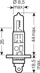 Obrázek z OSRAM 12V H1 55W standard (1ks) 