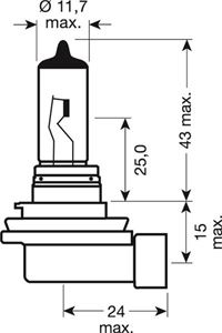 Obrázek z OSRAM 12V H8 35W standard (1ks) 