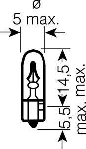 Obrázek z OSRAM 12V W2x4,6d 1,2W standard (10ks) 