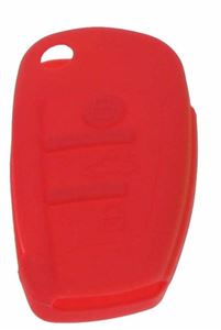 Obrázek z Silikonový obal pro klíč Audi 3-tlačítkový, červený 