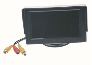 Obrázek z LCD monitor 5" černá/stříbrná s přísavkou s možností instalace na HR držák 