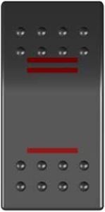 Obrázek z Rocker spínač 2x LED 12/24V 