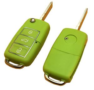 Obrázek z Náhr. obal klíče pro Škoda, VW, Seat, 3-tlačítkový, zelený 