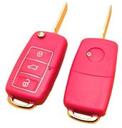 Obrázek Náhr. obal klíče pro Škoda, VW, Seat, 3-tlačítkový, růžový