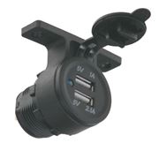 Obrázek x 2x USB zásuvka voděodolná na držák