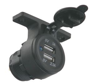 Obrázek z x 2x USB zásuvka voděodolná na držák 