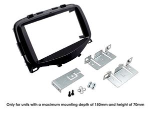 Obrázek z 2DIN redukce pro Peugeot 108, Toyota Aygo, Citroën C1 2014- černá 