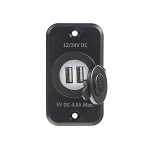 Obrázek z 2x USB zásuvka v panelu max 3,1 A 