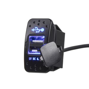 Obrázek z 2x USB zásuvka "Rocker" 12/24V, 4,2A 