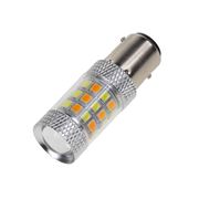 Obrázek LED BAY15d (dvouvlákno) bílá/oranžová, 12V, 42LED/2835SMD