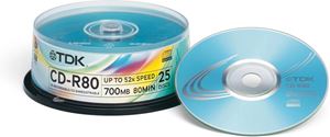 Obrázek z TDK CD-R80 25Cakebox 