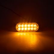 Obrázek SLIM výstražné LED světlo vnější, oranžové, 12/24V,12 x 1W