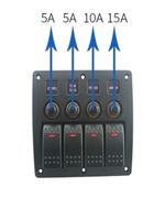 Obrázek Panel s 4x spínači Rocker 12/24V
