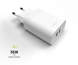 Obrázek z Fixed nabíječ 2x USB-C 35W, FIXC35-2C-WH 