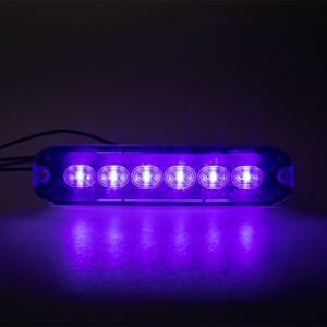Obrázek z PROFI SLIM výstražné LED světlo vnější, modré, 12-24V, ECE R10 