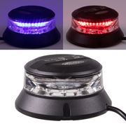 Obrázek Robustní modro-červený LED maják, černý hliník, 36W, ECE R10