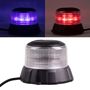 Obrázek z Robustní modro-červený LED maják, černý hliník, 48W, ECE R10 