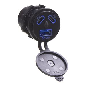 Obrázek z USB QC3.0 + 2x USB-C 45W zásuvka 12/24V 