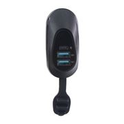 Obrázek 2x USB QC3.0 + USB-C zásuvka 12/24V, montáž na povrch