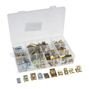 Obrázek z Sada kovových U spon pro šroub, 150 ks 