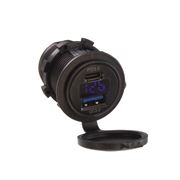 Obrázek USB nabíječka QC3.0 + USB-C, digitální voltmetr do panelu