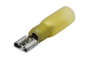 Obrázek z Poloizolovany konektor 6,3mm se smrst. trubici 