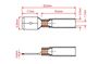 Obrázek z Poloizolovany konektor 6,3mm se smrst. trubici 