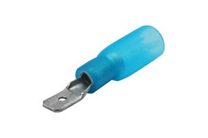 Obrázek z Poloizolovany konektor 4,8mm se smrst. trubici 