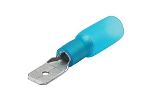 Obrázek z Poloizolovany konektor 6,3mm se smrst. trubici 