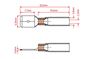 Obrázek z Poloizolovany konektor 6,3mm se smrst. trubici 