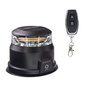 Obrázek z AKU LED maják, oranžový, dálkové ovládání, magnet, ECE 