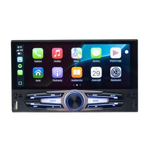 Obrázek z 1DIN autorádio s 6,8" LCD/3x USB/Bluetooth/CarPlay/AndroidAuto/Mirrorlink 