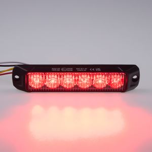 Obrázek z PROFI výstražné LED světlo vnější, červené, 12-24V, ECE R65 