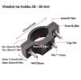 Obrázek z Držák na trubku na motocykl, ATV, 20-30mm 