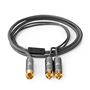Obrázek z Nedis (HQ) vysoce kvalitní kabel 1xRCA - 2xRCA (pro Subwoofer) 3m 