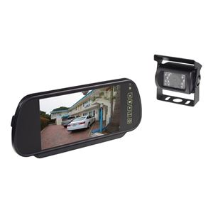 Obrázek z AHD kamerový set monitoru 7" na držák zrcátka se 2 x 4PIN + kamera + 15m kabel 