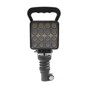 Obrázek LED světlo hranaté, bílé, 16x3W, na hrot, ECE R10