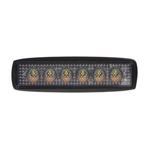 Obrázek z LED světlo obdélníkové, bílé/oranžové, 6x3W/6x1W, 160mm, ECE R10 