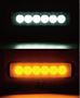 Obrázek z LED světlo obdélníkové, bílé/oranžové, 6x3W/6x1W, 160mm, ECE R10 