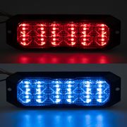 Obrázek PROFI výstražné LED světlo vnější, červeno-modré, 12-24V, ECE R10