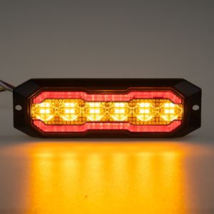 Obrázek z PROFI výstražné/zadní LED světlo, oranžové + červené, 12-24V, ECE R65 