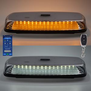Obrázek z AKU LED rampa oranžová+bílá, APP, magnet, 12-24V, 304mm, ECE R65 R10 