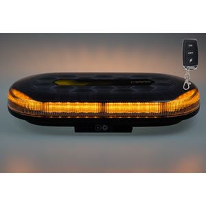 Obrázek z AKU LED rampa oranžová, 48xLED, magnet, 328mm, ECE R65 R10 