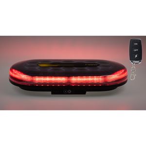 Obrázek z AKU LED rampa červená, 48xLED, magnet, 328mm, ECE R65 R10 