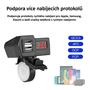 Obrázek z 2x USB nabíječka s voltmetrem na motocykl, zelený displej 