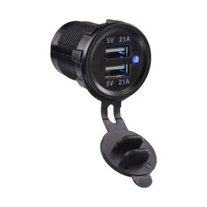Obrázek z 2x USB zásuvka, 12/24V, 2 x 2,1A 