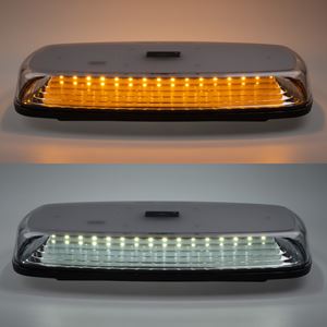 Obrázek z AKU LED rampa oranžová+bílá, 84LEDx0,5W, magnet, 12-24V, 304mm, ECE R65 R10 
